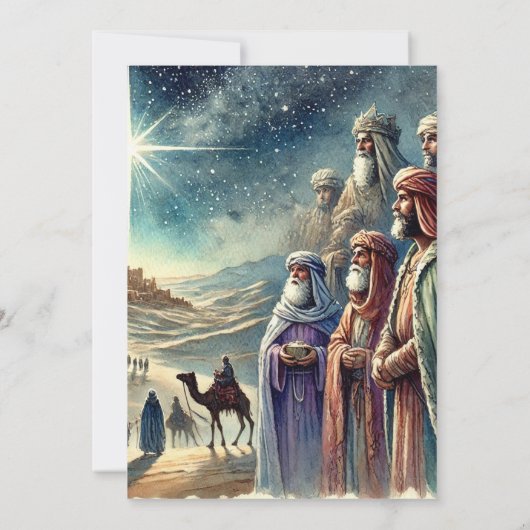 Printable Three Wise Men Nativbook Einladung (Rückseite)