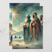 Printable Three Wise Men Nativbook Einladung (Vorne/Hinten)