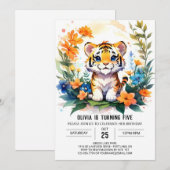 Printable Tiger Boy Birthday Einladung (Vorne/Hinten)