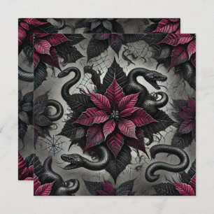 Printable venomous Poinsettia Blooms Scrapbook Einladung