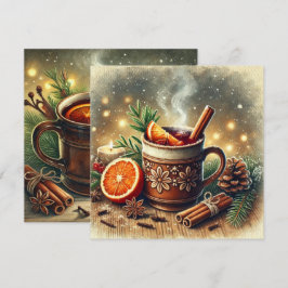 Printable Vintage Christmas Mulled Apple Cider Einladung