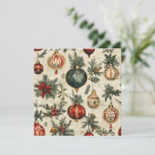 Printable Vintage Festivitätstöne auf Pergament Einladung (Stehend Vorderseite)