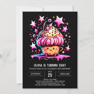Printable Watercolor Elegante Muffin Giro del Malc Einladung
