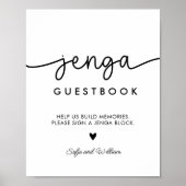 Printable Wedding Jenga Guest Book Sign Poster (Vorne)