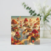 Printable Whimsical Autumn Floating Isle Scrapbook Einladung (Stehend Vorderseite)