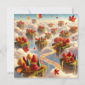 Printable Whimsical Autumn Floating Isle Scrapbook Einladung (Rückseite)