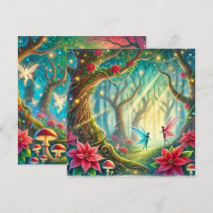 Printable Whimsical Forest & Poinsettia Scrapbook Einladung
