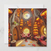 Printable Whimsical Herbst Hollow Tree Scrapbook Einladung (Rückseite)