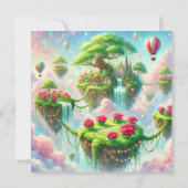 Printable Whimsical Islands & Poinsettia Scrapbook Einladung (Rückseite)