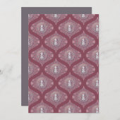 Printable Whimsical Pink Snowman Mandala Ogee Einladung (Vorne/Hinten)