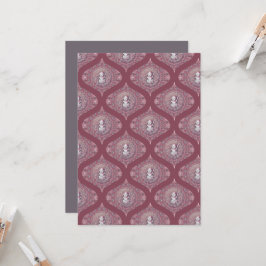 Printable Whimsical Pink Snowman Mandala Ogee Einladung