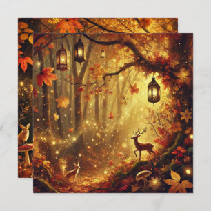 Printable Whimsischer Herbst Golden Forest Scrapbo Einladung