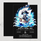 Printable Whimsy Pirate Einladung (Vorne/Hinten)