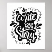 Printable Write your own Story, Creative Zuhause D Poster (Vorne)