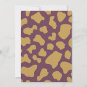 Printbares Lila- und Golddruckpapier Einladung (Rückseite)