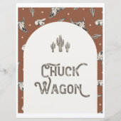 Printed 8x10 Wild West Chuck Wagon Sign (Vorderseite)