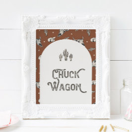Printed 8x10 Wild West Chuck Wagon Sign