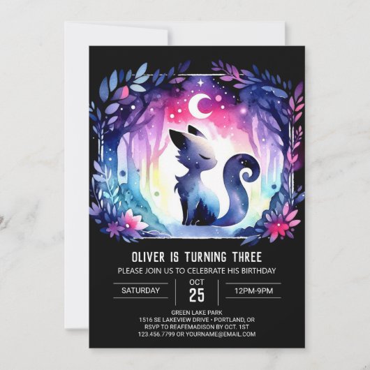 Printed Adorable Cat Birthday Einladung (Vorderseite)