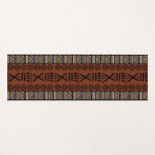 Printed African Bogolan Designer Yoga Matt Yogamatte (Vorderseite (Horizontal))