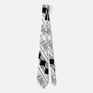 Printed African Bogolan Neck Tie Krawatte