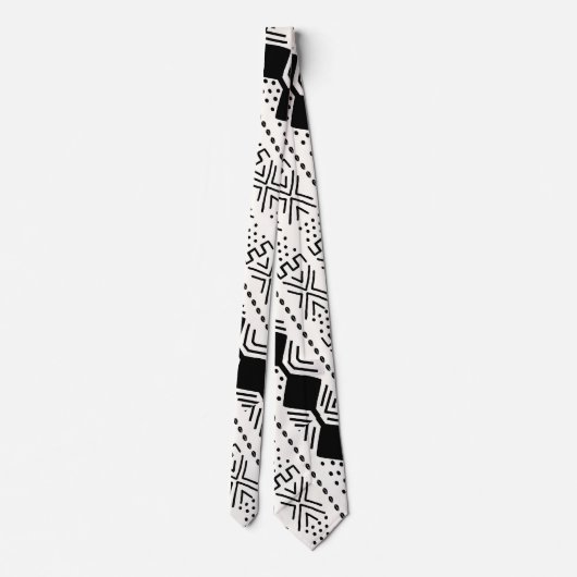 Printed African Bogolan Neck Tie Krawatte (Rückseite)