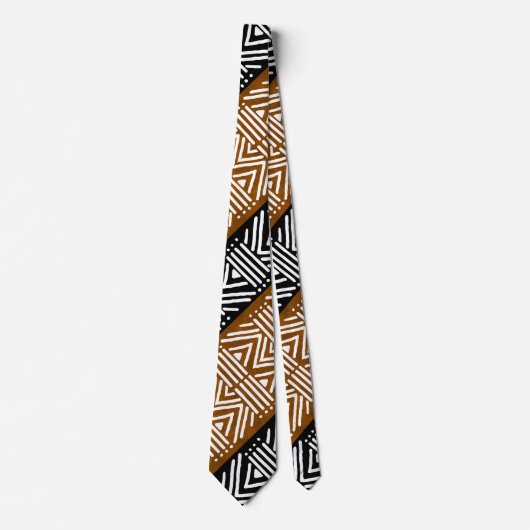 Printed African Bogolan Neck Tie Krawatte (Vorderseite)