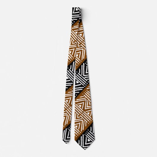 Printed African Bogolan Neck Tie Krawatte (Rückseite)