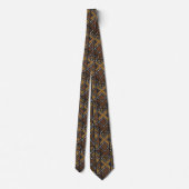 Printed African Bogolan Stil Mud Cloth Tie Krawatte (Rückseite)