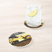 Printed African Safari Scene Coaster Getränkeuntersetzer (Seite)