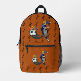 Printed Backpack ECC,mochila gol Bedruckter Rucksack