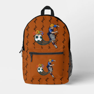 Printed Backpack ECC,mochila gol Bedruckter Rucksack