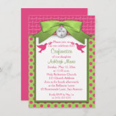 PRINTED BOW Erste Heilige Bestätigung Einladung (Vorne/Hinten)