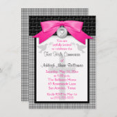 PRINTED BOW Erste Heilige Kommunion Einladung (Vorne/Hinten)