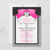 PRINTED BOW Erste Heilige Kommunion Einladung (Vorderseite)