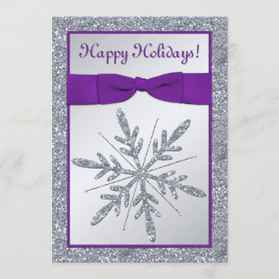 PRINTED BOW Snowflake Feiertag Einladung