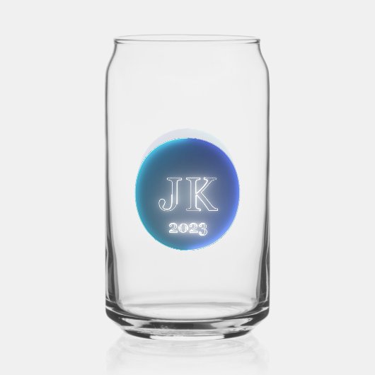 Printed Can Glass JK 2023 Blue Logo Dosenglas (Vorderseite)