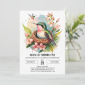 Printed Children Bird zum Geburtstag Einladung (Stehend Vorderseite)