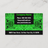 Printed Circuit Board (PCB) Modern Green Visitenkarte (Rückseite)
