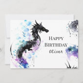 Printed Niedlich Dragon Birthday Karte (Vorderseite)