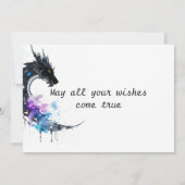 Printed Niedlich Dragon Birthday Karte (Rückseite)