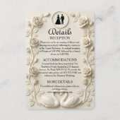 Printed Relief Floral Swans Ornate Cream Begleitkarte (Vorderseite)