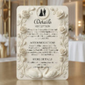 Printed Relief Floral Swans Ornate Cream Begleitkarte