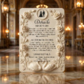 Printed Relief Floral Swans Ornate Cream Begleitkarte