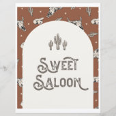 Printed Wild West Sweet Saloon Sign (Vorderseite)
