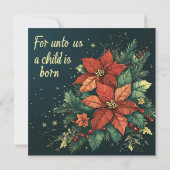 Printessin mit Blumenkerzen Bibelverse Papier Einladung (Rückseite)