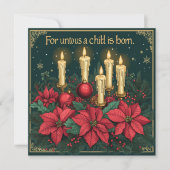 Printessin mit Blumenkerzen Bibelverse Papier Einladung (Vorderseite)