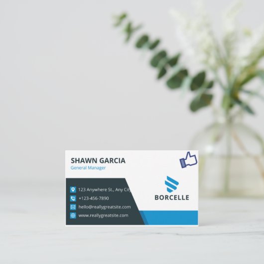 Printfähige digitale Visitenkarte (Stehend Vorderseite)