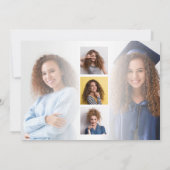 Printfähige Glückwunsch Grad 6 Foto Abschluss Ankündigung (Rückseite)