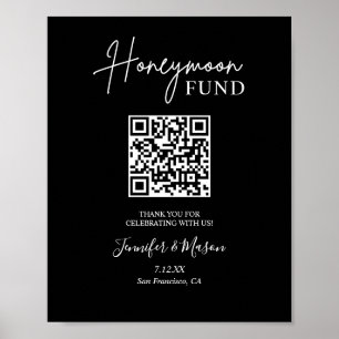 Printflitterwochenfonds - QR-Code schwarz Poster