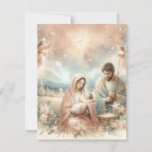 Printfloraler Aquädukt Jesus Cardstock Einladung (Rückseite)